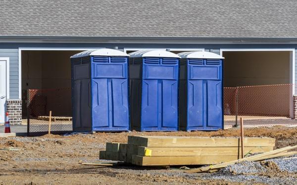 construction site porta potties services our portable toilets on work sites once a week, but can also provide additional servicing if needed